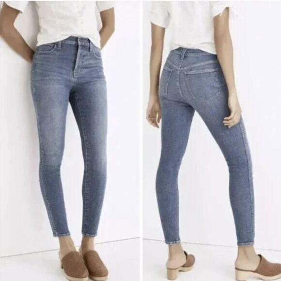 NEW Madewell 10" High-Rise Skinny Crop Jeans in Bradfield Wash, 27 - Picture 1 of 16